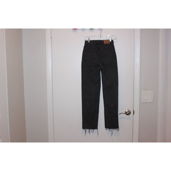 Madewell The Perfect Vintage STraoght Jeans Women Size 24 in black Ash - Picture 5 of 16